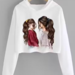 Mom Daughter Design Crop T shirt