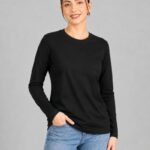 Full Sleeve Womens plain Black Tshirt