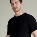 Half Sleeve Mens Black Tshirt