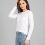 Full Sleeve Womens plain white Tshirt