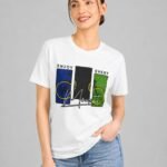 white women Stylish Printed Half Sleeve T-Shirt