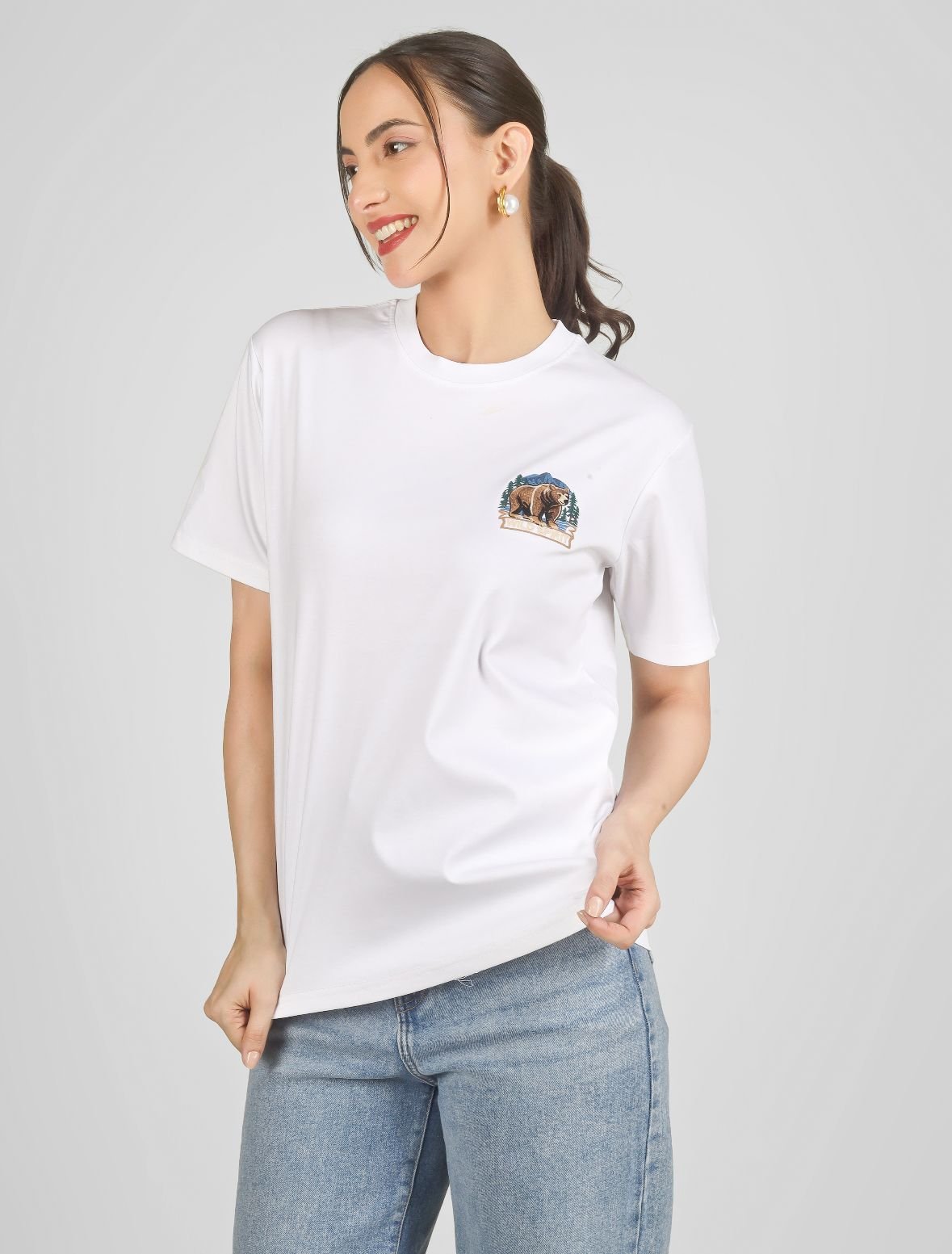 WhatsApp Image 2026-05-17 at 8.41.00 PM (1) White Stylish Printed Half Sleeve T-Shirt - Image 1