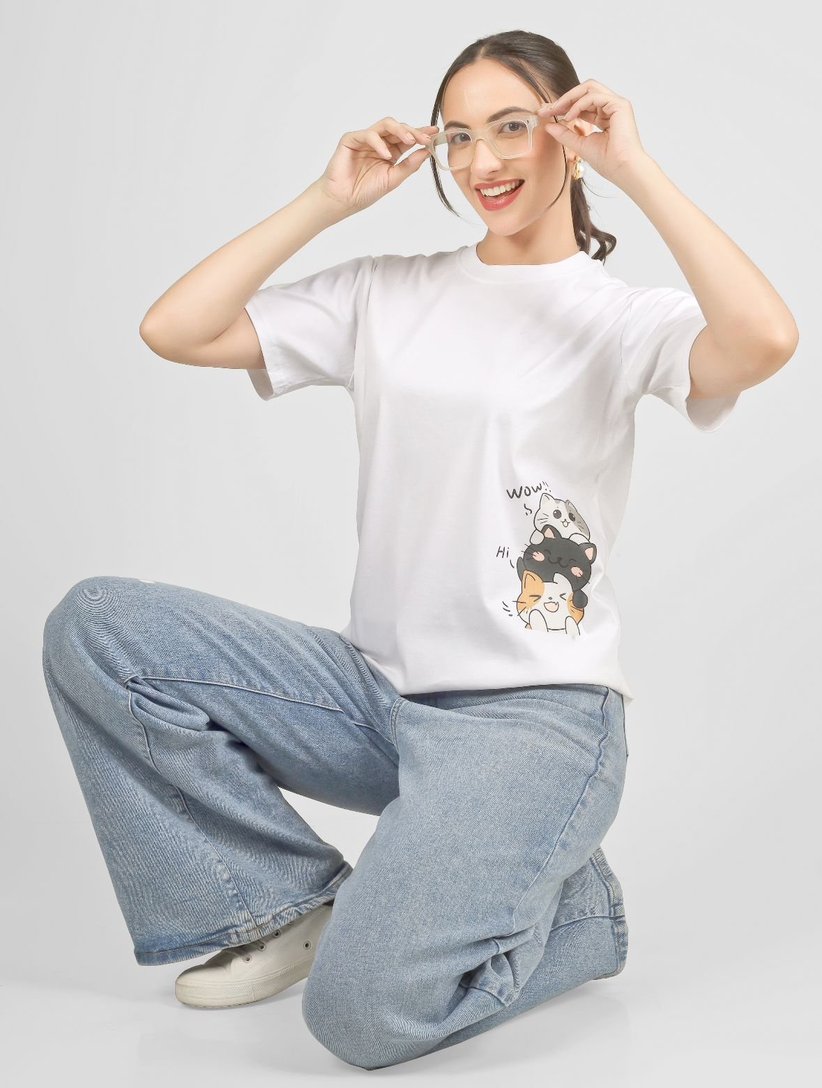 WhatsApp Image 2026-05-17 at 8.41.09 PM (1) White Printed Half Sleeve T-Shirt - Image 1