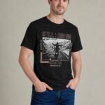 Mens Half Sleeve White Tshirts printed