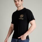 Half Sleeve Mens Black printed Tshirts